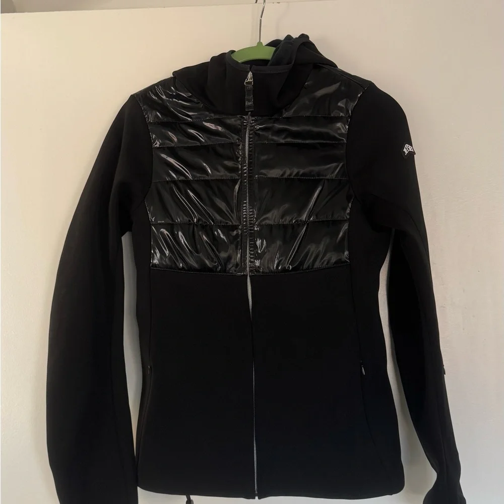 Black Ski Jacket with Gloss Panel - Women - Picture 2 of 4